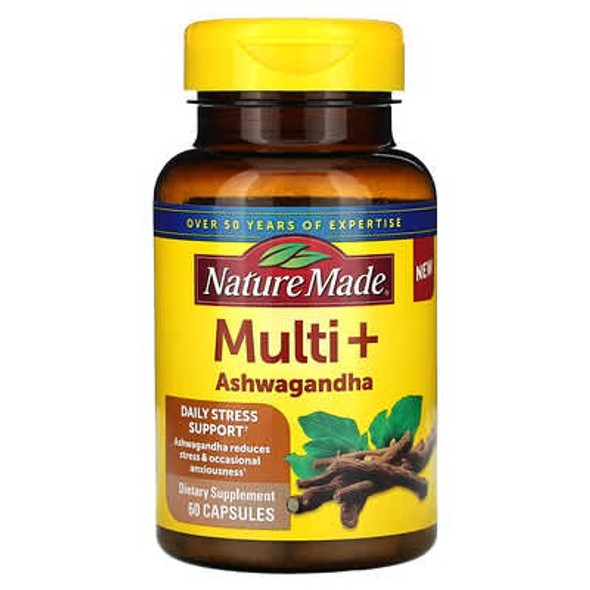 Nature Made, Multi + Ashwagandha, 60 Capsules Nature Made, Multi + Ashwagandha, 60 Capsules