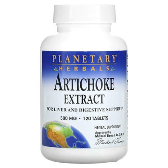 Planetary Herbals, Artichoke Extract, 500 mg, 120 Tablets