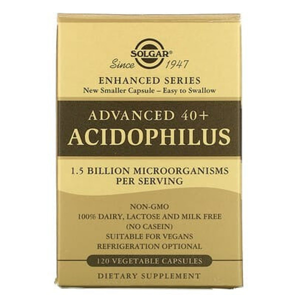 Solgar Advanced 40+ Acidophilus, 120 Vegetable Capsules Solgar Advanced 40+ Acidophilus, 120 Vegetable Capsules