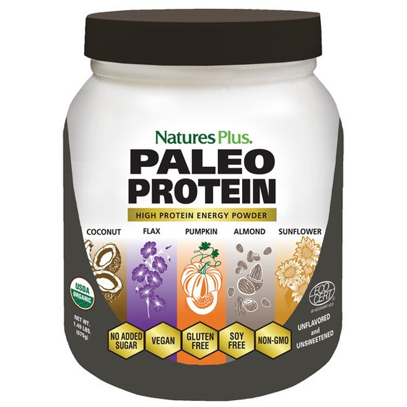 Natures Plus Organic Paleo High Protein Energy Powder - 1.49 lbs