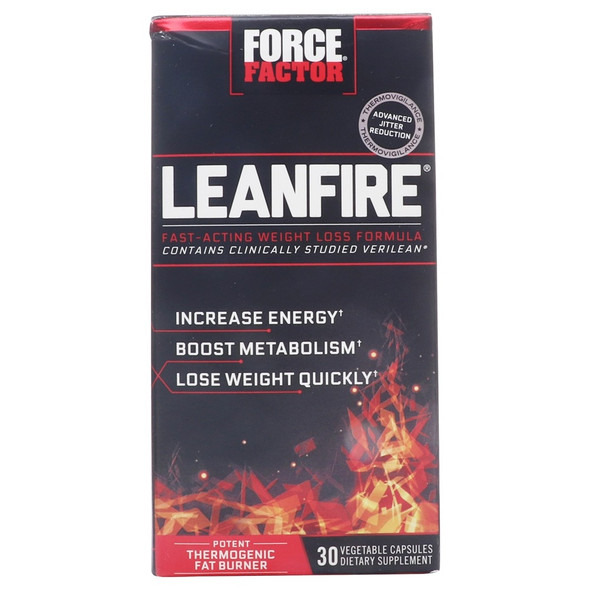 Force Factor Leanfire Fast-Acting Weight Loss Formula - 30 Vegetable Capsule