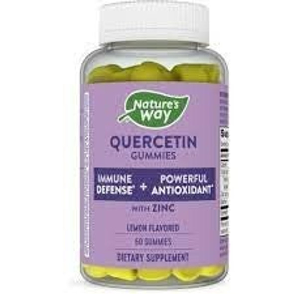 Nature's Way Quercetin Gummies with Zinc Lemon 60 Gummies Nature's Way Quercetin Gummies with Zinc Lemon 60 Gummies