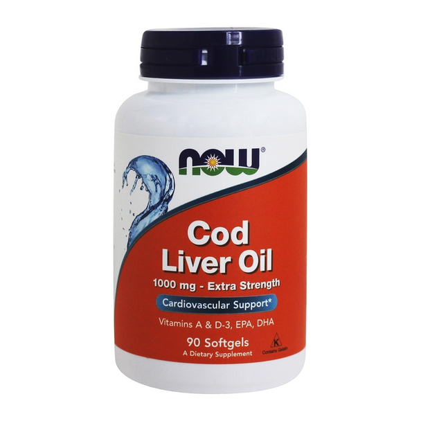 Now foods Cod Liver Oil Extra Strength 1000 mg. - 90 Softgels