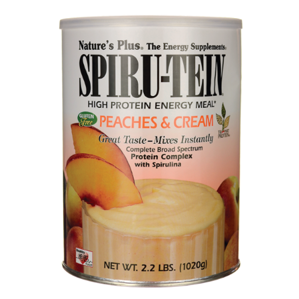 Natures Plus Spiru-Tein High Protein Energy Meal Peaches and Cream 2.3 Lbs