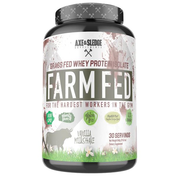 Axe & Sledge Supplements Farm Fed Whey Protein Isolate - Vanilla Milkshake - 30 Servings