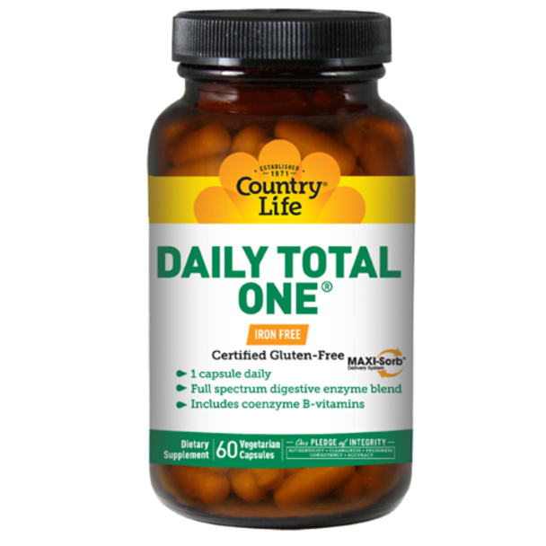 Country Life Daily Total One Iron Free 60 Vegetarian Capsules