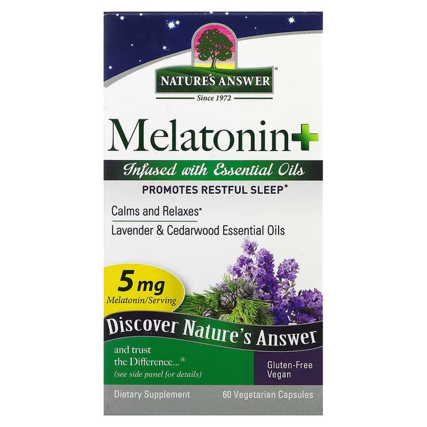 Nature's Answer, Melatonin+, 5 mg, 60 Vegetarian Capsules