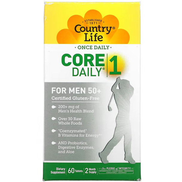 Country Life, Core Daily-1, For Men 50+, 60 Tablets