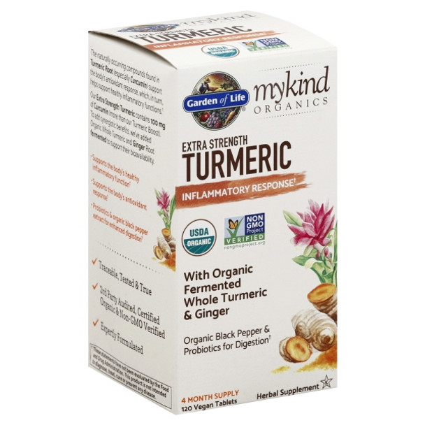 Garden of life mykind Organics Turmeric Extra Strength Inflammatory Response Formula - 120 Vegan Tablet(s)