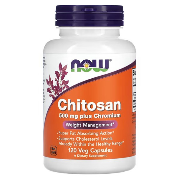 NOW Foods, Chitosan Plus Chromium 500 mg, 120 Veg Capsules