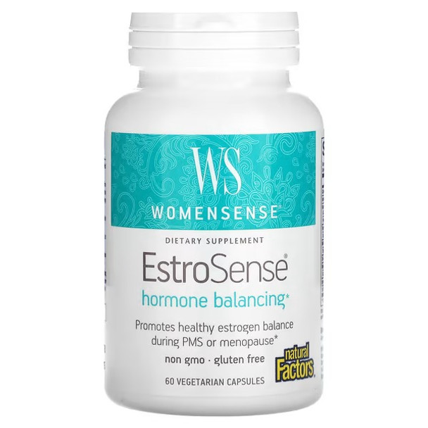 Natural Factors, WomenSense, EstroSense, Hormone Balancing, 60 Vegetarian Capsules