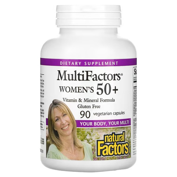 Natural Factors, MultiFactors, Women's 50+, 90 Vegetarian Capsules