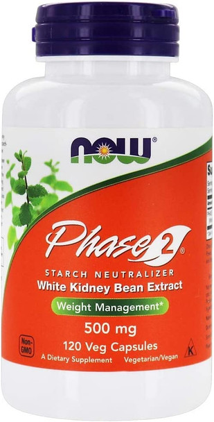 Now Foods Phase 2 Starch Neutralizer, 500 mg, 120 Veg Capsules  (120 No)