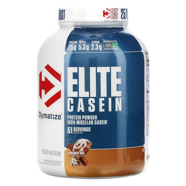 Dymatize, Elite Casein, Cinnamon Bun, 4 lb (1.8 kg)