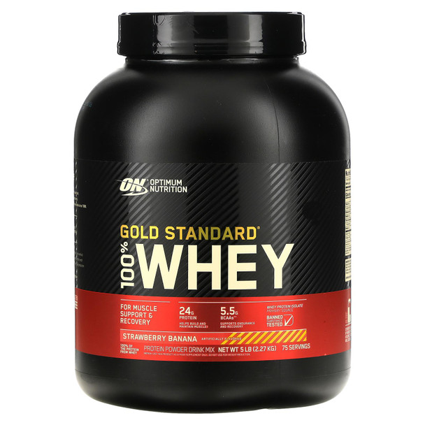 Gold Standard 100% Whey, Strawberry Banana, 5 lb (2.27 kg)