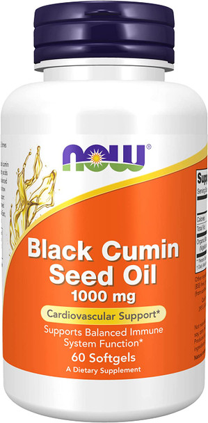NOW Black Cumin Seed Oil - 1000 mg - 60 Softgels