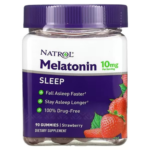 Natrol, Melatonin, Strawberry, 5 mg, 90 Gummies