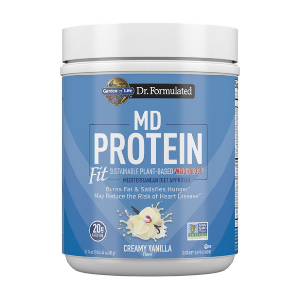 Dr. Formulated MD Protein Fit Sustainable Plant-Based Weight Loss† Creamy Vanilla 21.34oz (605 g)