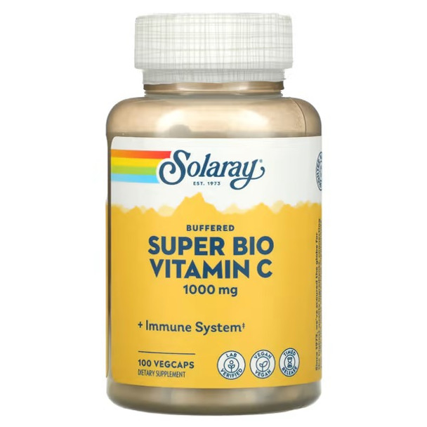 Solaray, Buffered Super Bio Vitamin C, 1,000 mg, 100 VegCaps