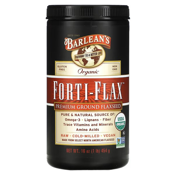 Barlean's, Organic Forti-Flax, Premium Ground Flaxseed, 16 oz (454 g)