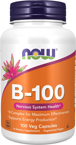 Vitamin B-100 Veg Capsules, Now Foods