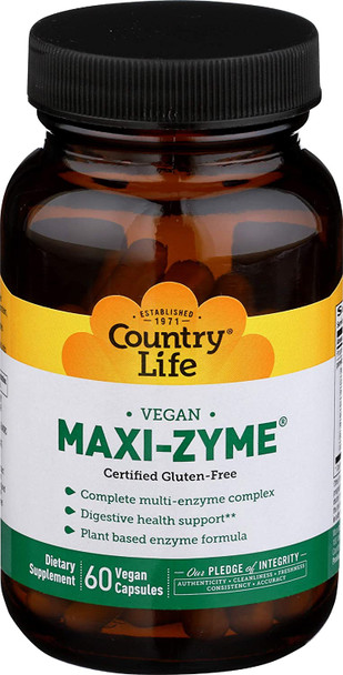 Country Life  Maxi-Zyme Caps 60 Vegetarian Capsules