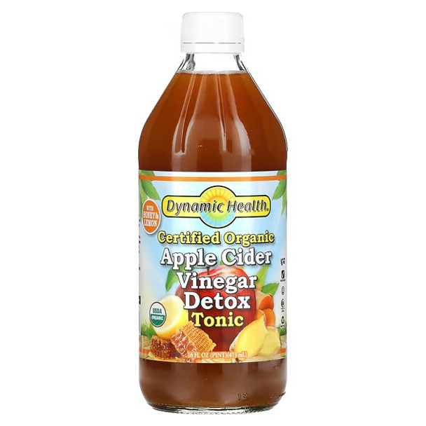 Dynamic Health, Certified Organic Apple Cider Vinegar Detox Tonic, 16 fl oz (473 ml)