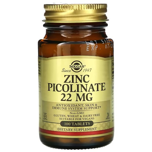 Solgar, Zinc Picolinate, 100 Tablets