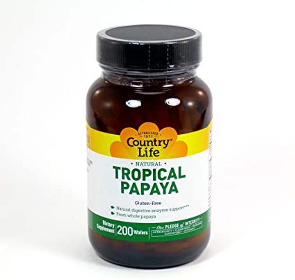 Country Life Natural Tropical Papaya - 200 Chewables