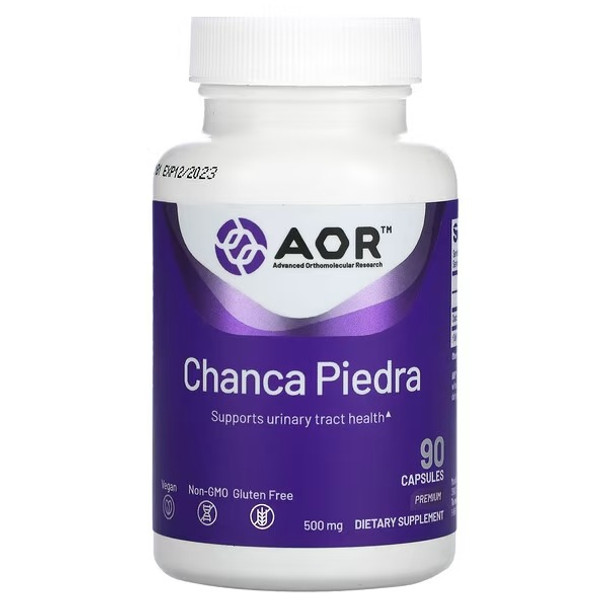 Advanced Orthomolecular Research AOR, Chanca Piedra, 500 mg, 90 Capsules