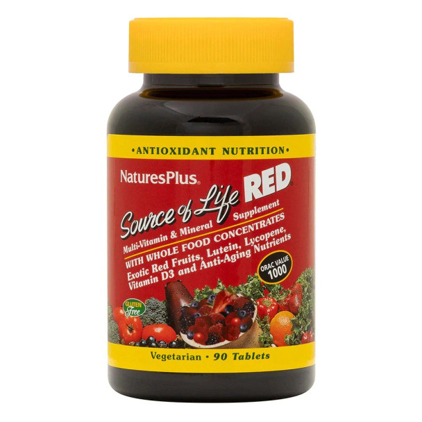 Source of Life RED Multi-Vitamin and Mineral Supplement - 90 Tablets, Nature Plus