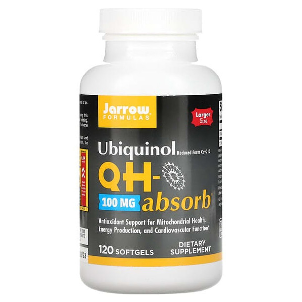 Jarrow Formulas, Ubiquinol, QH-Absorb, 100 mg, 120 Softgels