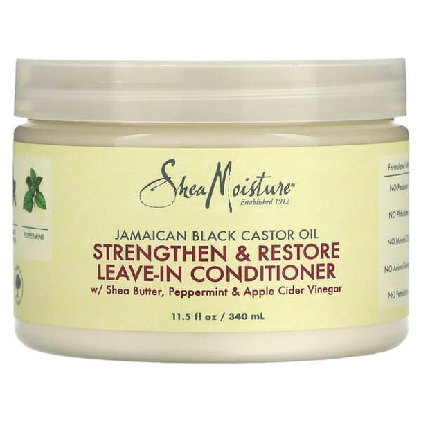 SheaMoisture, Jamaican Black Castor Oil, Strengthen & Restore Leave-In Conditioner, 11.5 fl oz (340 ml)