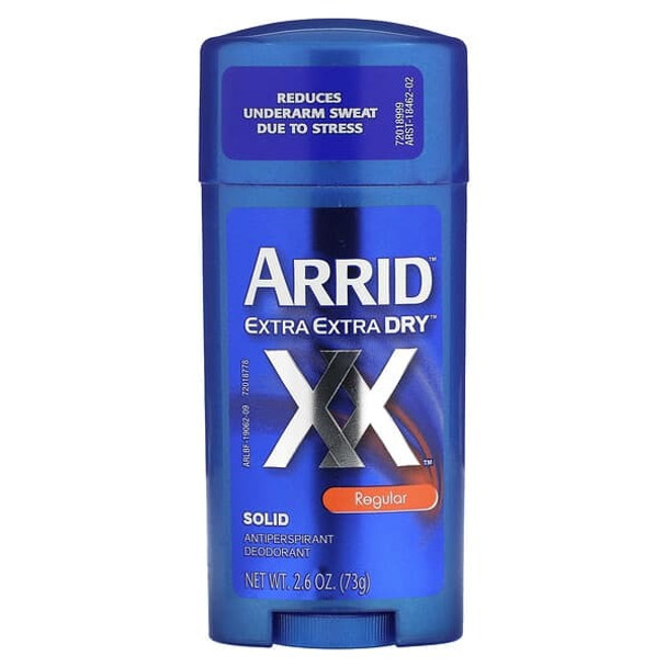 Extra Extra Dry XX, Solid Antiperspirant Deodorant, Regular, 2.6 oz (73 g), Arrid