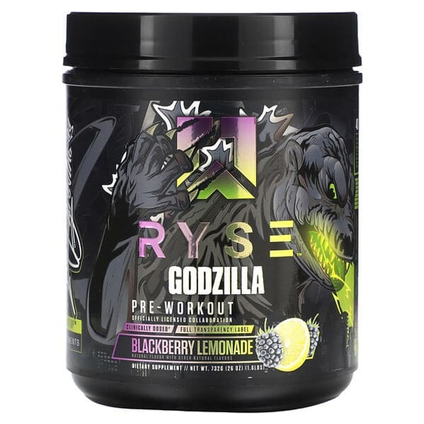 Ryse Supps, Godzilla, Pre-Workout, Blackberry Lemonade, 1.6 lbs (732 g)