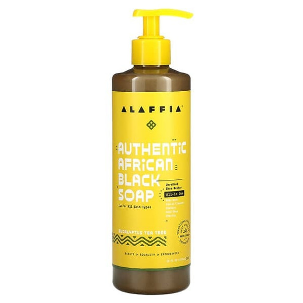 Alaffia, Authentic African Black Soap, Eucalyptus Tea Tree, 16 fl oz (476 ml)