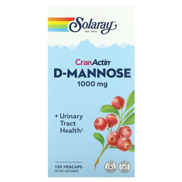 Solaray, D-Mannose with CranActin, Urinary Tract Health, 120 VegCaps