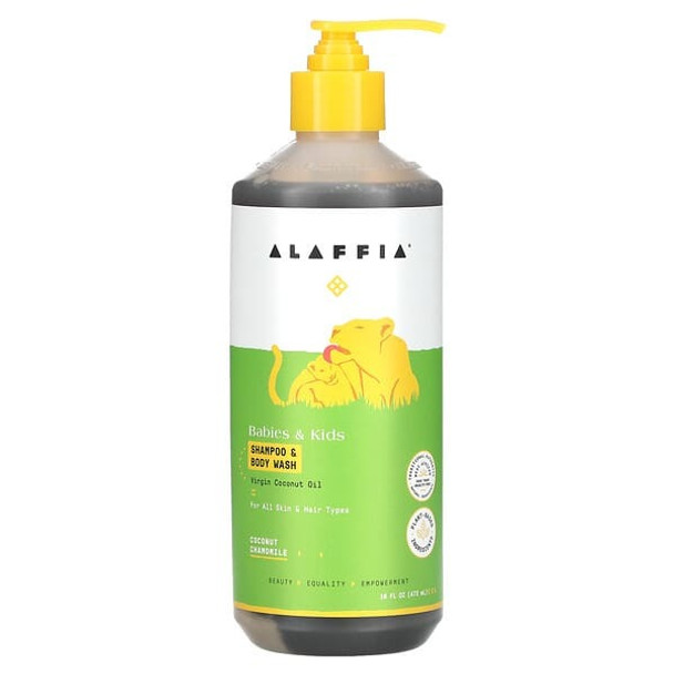 Alaffia, Babies & Kids, Shampoo & Body Wash, Coconut Chamomile, 16 fl oz (473 ml)