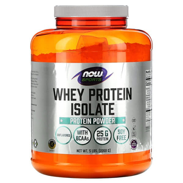 now foods whey protein isolate, Sports  Unflavored, 5 lbs, now protein isolate