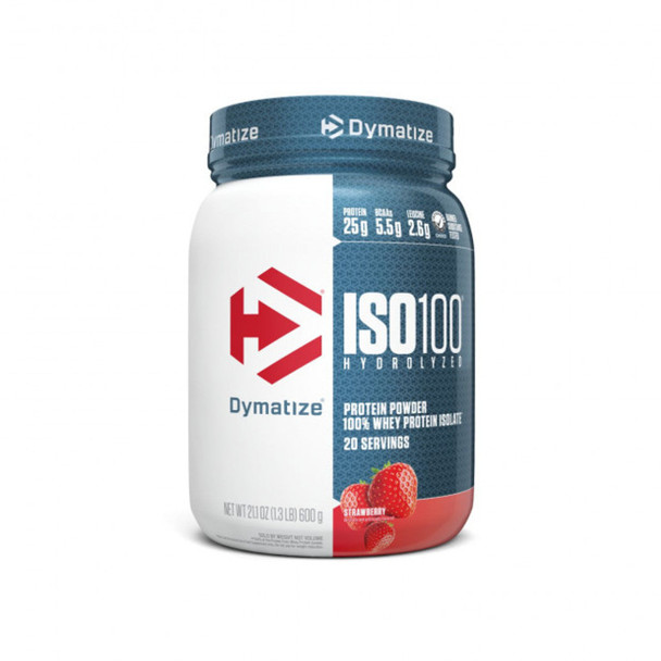 DYMATIZE ISO 100 HYDROLYZED 100% WHEY PROTEIN ISOLATE STRAWBERRY, 20 SERVINGS