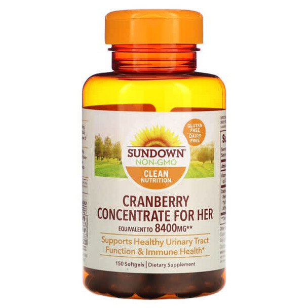 Sundown Naturals, Cranberry Concentrate For Her, 150 Softgels