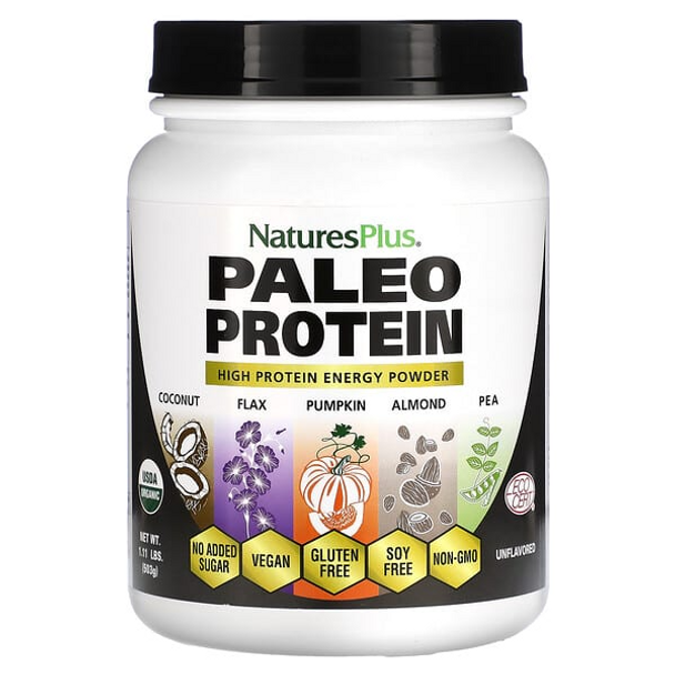 NaturesPlus, Paleo Protein Powder, Unflavored , 1.11 lbs (503 g) NaturesPlus, Paleo Protein Powder, Unflavored , 1.11 lbs (503 g)