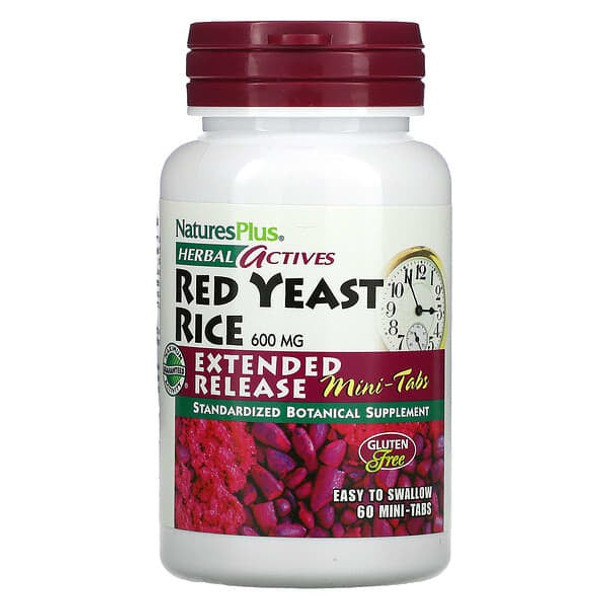 NaturesPlus, Herbal Actives, Red Yeast Rice, 600 mg, 60 Mini-Tablets (300 mg per Tablet) NaturesPlus, Herbal Actives, Red Yeast Rice, 600 mg, 60 Mini-Tablets (300 mg per Tablet)