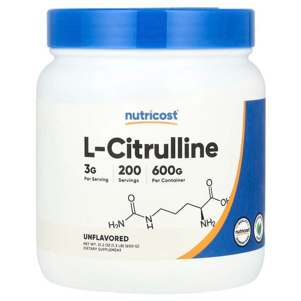 Nutricost L-Citrulline, Unflavored , 1.3 lb (600 g)