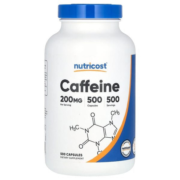 Nutricost, Caffeine, 200 mg, 500 Capsules Nutricost, Caffeine, 200 mg, 500 Capsules
