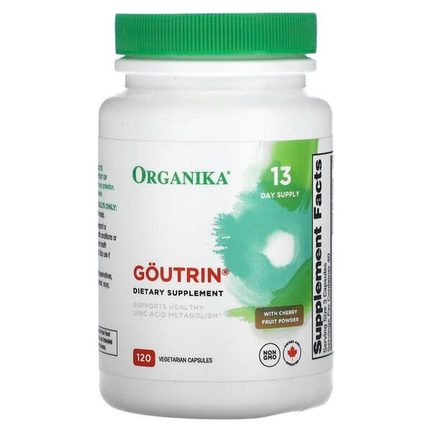 Organika, Goutrin with Cherry Fruit Powder, 120 Vegetarian Capsules Organika, Goutrin with Cherry Fruit Powder, 120 Vegetarian Capsules