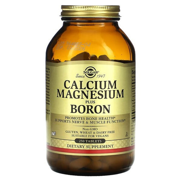 Solgar, Calcium Magnesium Plus Boron, 250 Tablets