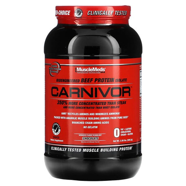 MuscleMeds, Carnivor, Bioengineered Beef Protein Isolate, Chocolate, 2 lbs (949.2 g)