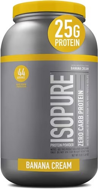 Isopure Low Carb Protein Powder Banana Cream -- 3lbs, 44 Servings