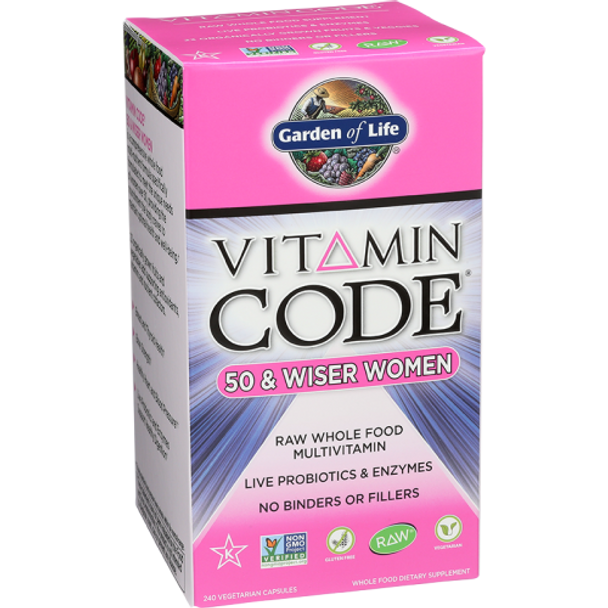 Garden Of Life Vitamin Code 50 & Wiser Womens Multi--240 Vegetarian Capsules
